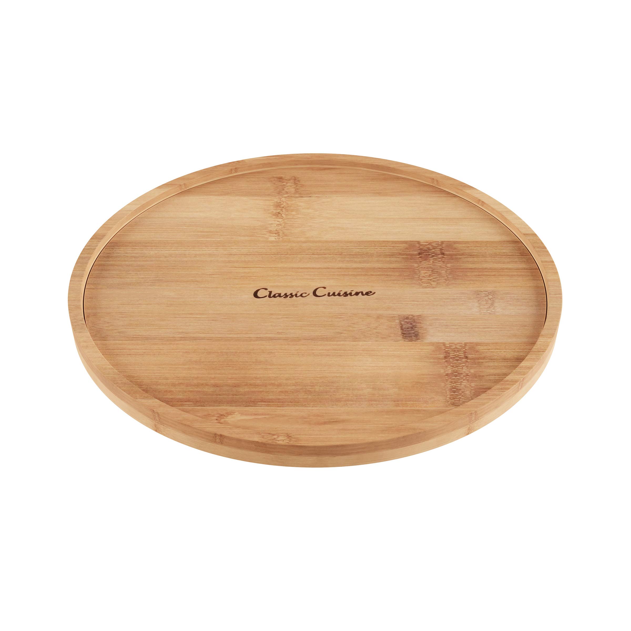 Photo 1 of Lazy Susan – All-Natural Bamboo Round Single Tier Turntable Kitchen, Pantry and Vanity Organizer and Display with 10 Inch Diameter by Classic Cuisine