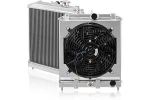 BDFHYK 2ROW-30MM 19010P07014 Aluminum Radiator Compatible with Acura EL 1997-2000 L4 1.6L/1994-2001 Integra L4 1.8L, for Hond