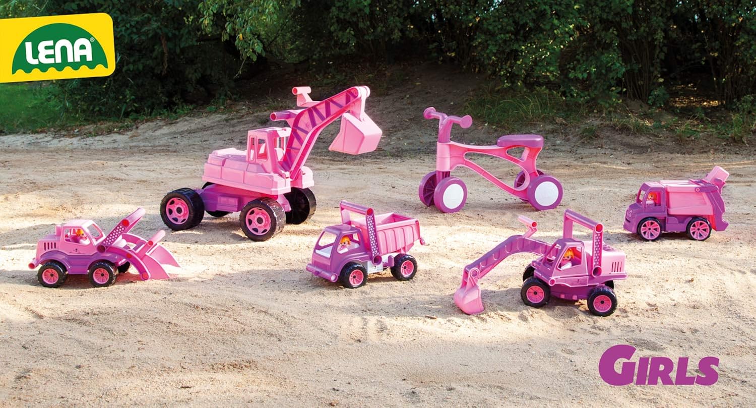 pink excavator toy