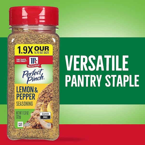 MCCORMICK PERFECT PINCH LEMON PEPPER SEASONING, 11.37 OZ