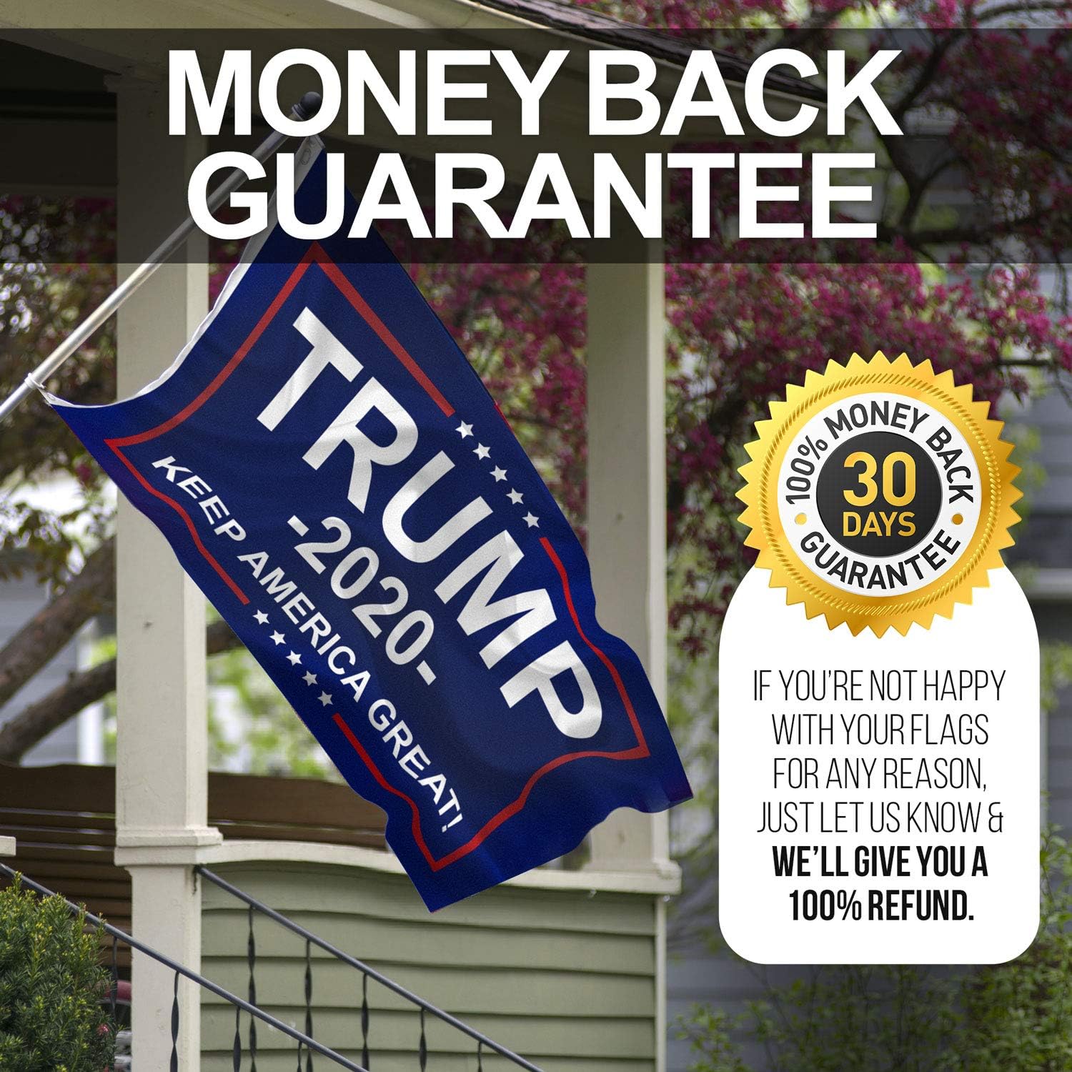RED COUNTRY Donald Trump 2020 Flags, 2 Pc Set, Keep America Great, Front Yard, Garden and Outdoor Use, UV and Weather Resistant, MAGA : Garden & Outdoor