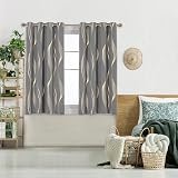 Deconovo Light Grey Blackout Curtains 66x54 2 Panels Thermal Insulated view 2