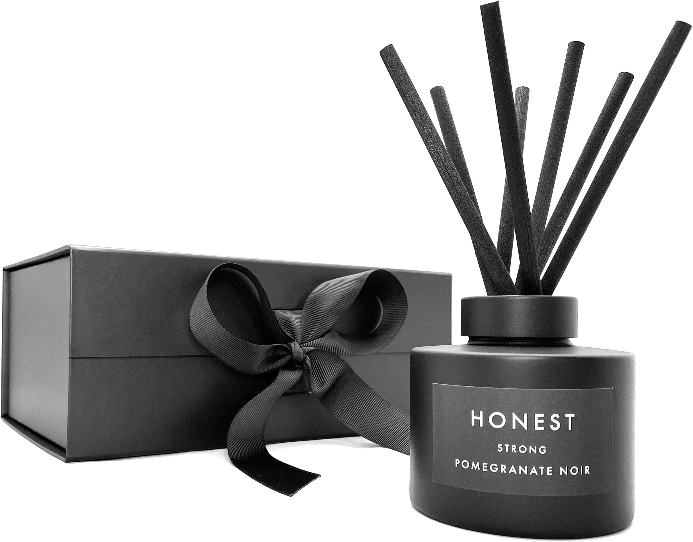 The Honest Label - Luxury Reed Diffuser - 165ML - Gift Ready (Pomegranate Noir, Strong)