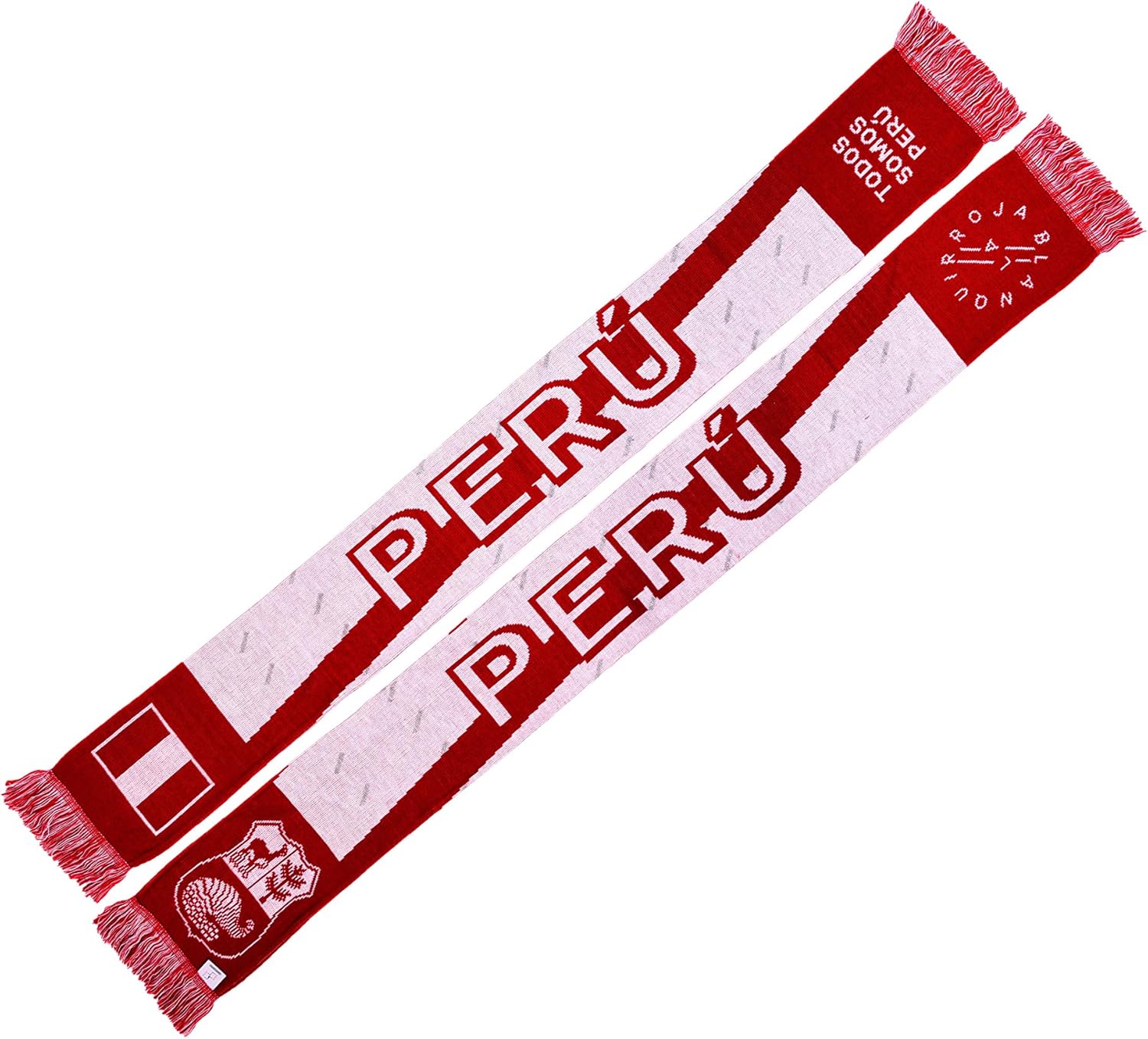 Peru Soccer Knit Scarf: Clothing