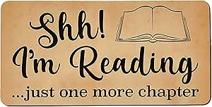 'Shh I'm Reading' - Funny Novelty Tin Door Sign Gift - for Those People Who Love Books!