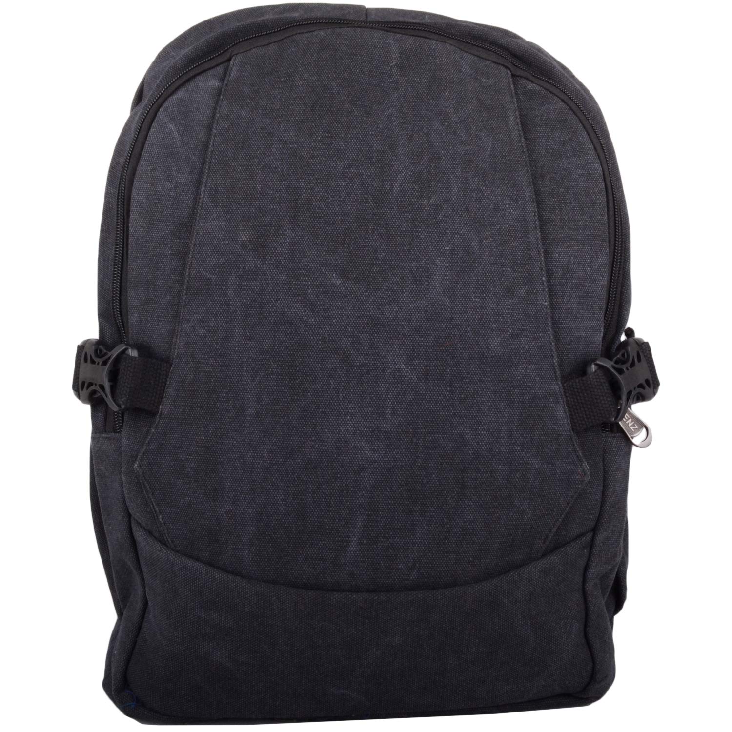 Valita Womens/Mens Large Canvas Hiking/Holiday/Travel/Hand Luggage Backpack/Ruck Sack - Black