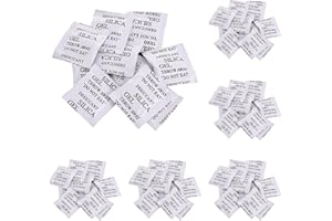 Generic Silica Gel Packets - 1g per Bag Desiccant Beads Packs for Storage, Moisture Absorbers, Anti Humidity, Reusable, for J