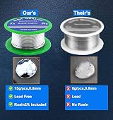 Yiapinn 0.8mm Lead Free Solder Wire Sn99.3 Cu0.7 Rosin Core Electronic view 5