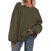 PRETTYGARDEN Oversized Sweatshirt for Women Fall Long Sleeve Crewneck Fleece Loose Fit Casual Pullover Tops Fashion Clothing