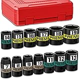 KIRXST 13-Piece 3/8" Drive Shallow Impact Socket