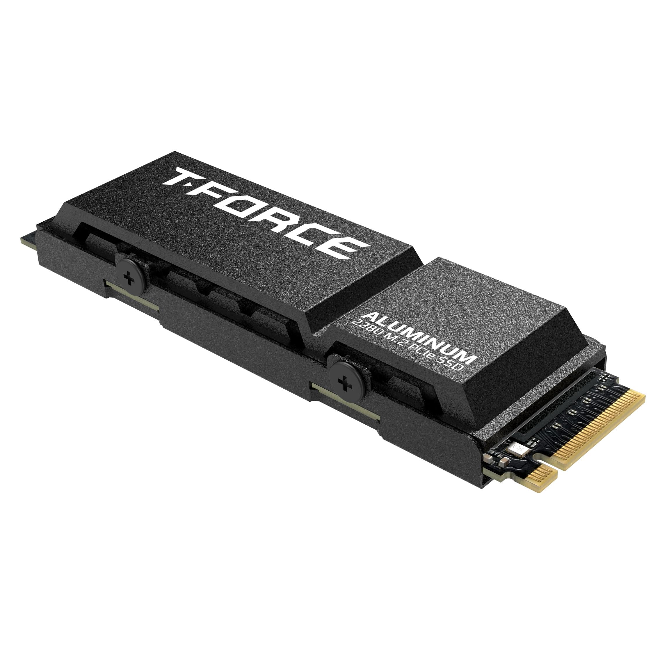 TEAMGROUP T-Force G70 PRO Aluminum Heatsink 1TB DRAM SLC Cache 3D TLC NAND NVMe InnoGrit PCIe Gen4x4 M.2 2280 Gaming Internal SSD Works with PS5 Read/Write 7400/5500 MB/s TM8FFH001T0C128