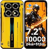 WP60 Android 16 Rugged Phone Unlocked, 7.2"Display, 24GB+512GB,10000mAh/33W | 64MP+16MP Camera Rugged Smartphone, 4G Dual SIM Cell Phone, IP68/IP69K Waterproof Phones, Helio G100/T-Mobile/NFC/GPS/OTG