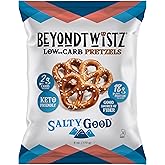BeyondTwistz® Protein Pretzels, Low Carb Pretzels, Salty Good, 18g Protein, 2g Net Carbs, Keto Friendly, Powered By HealthSense® High Fiber Wheat Flour, 6 oz Bag, Pack of 3