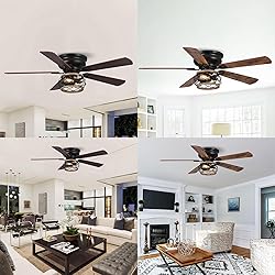 Parrot Uncle Ceiling Fans with Lights and Remote