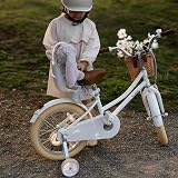 Glerc 14 Inch Kids Bike White with Basket Stabilisers Bell 3-5 Years view 7