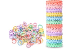 Youxuan Small Elastic Hair Ties, Soft, Stretchy, and Non-Damage Hair Bands, Multi-Color 100 Pcs Strong, Durable Mini Rubber B