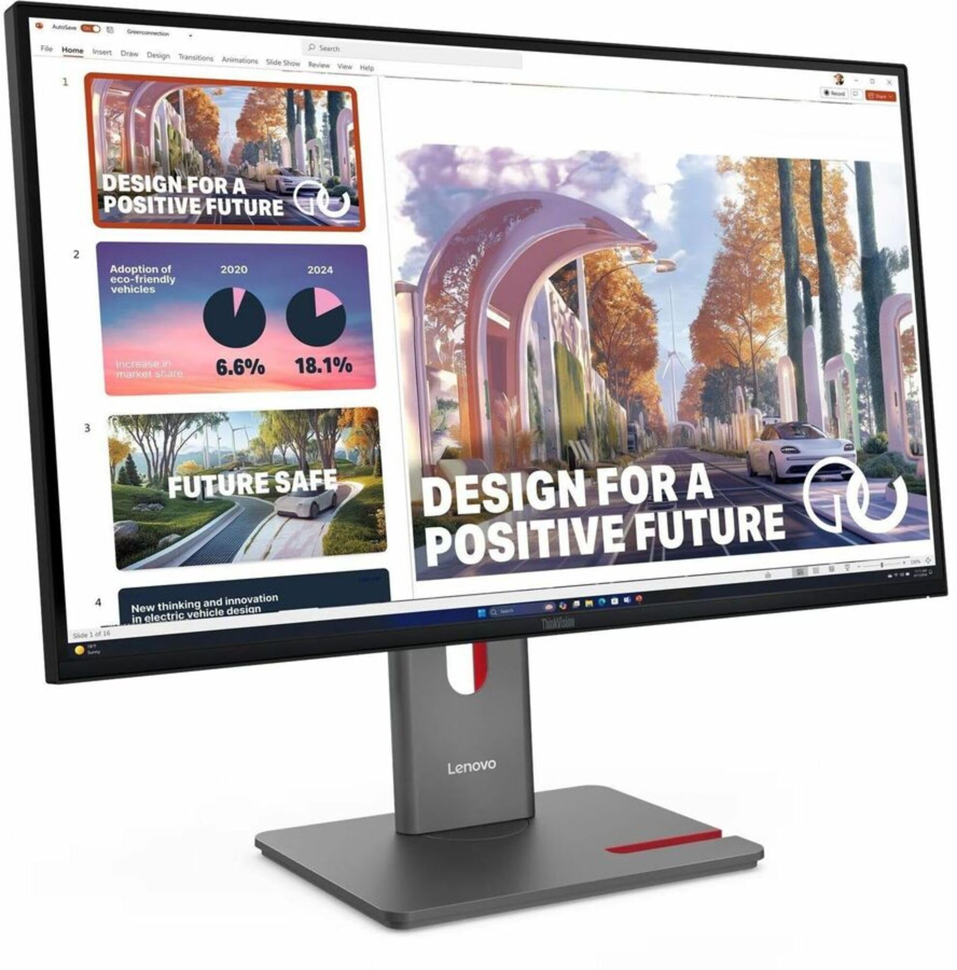 Lenovo ThinkVision P27QD-40 27" Class WQHD LED Monitor - 16:9 - Raven Black