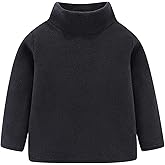 Mud Kingdom Kids Fleece Shirts High Collar Soft Tops Unisex