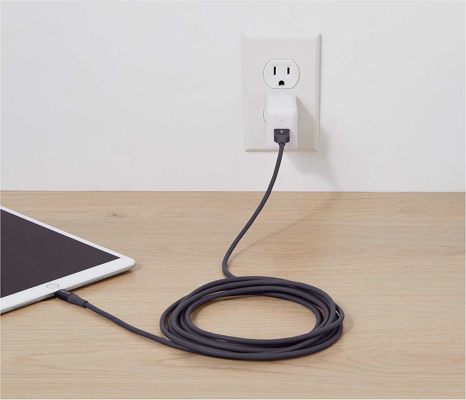 Basics USB A Cable with Lightning Connector, Premium Collection, MFi Certified Apple iPhone Charger, 10 Foot, Black