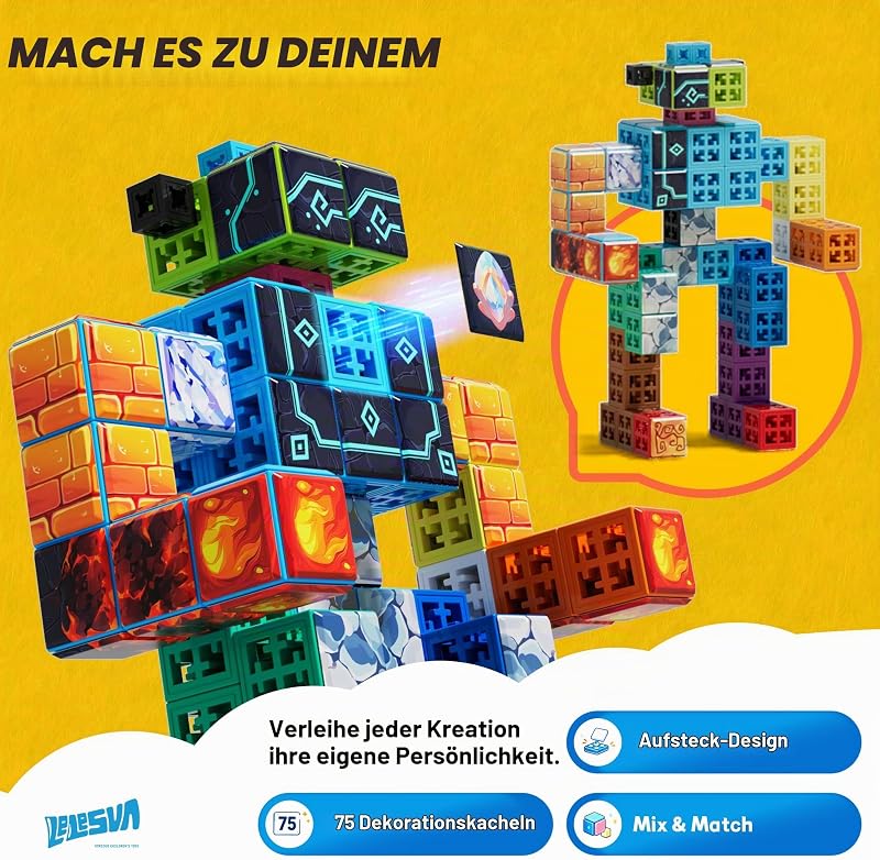 Soma Würfel Puzzle Bausteine ​​für Kinder ab 5 Jahren 142-teiliges Set
