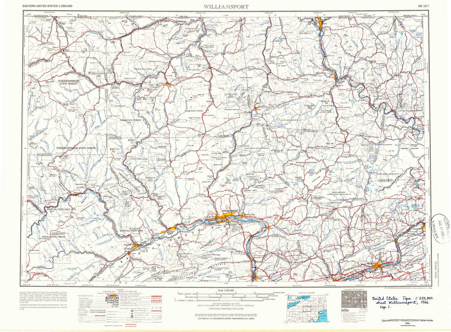 Map Of Williamsport Pa Map Of The World