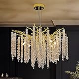 Benkut Modern Tree Branch Crystal Chandelier Luxury