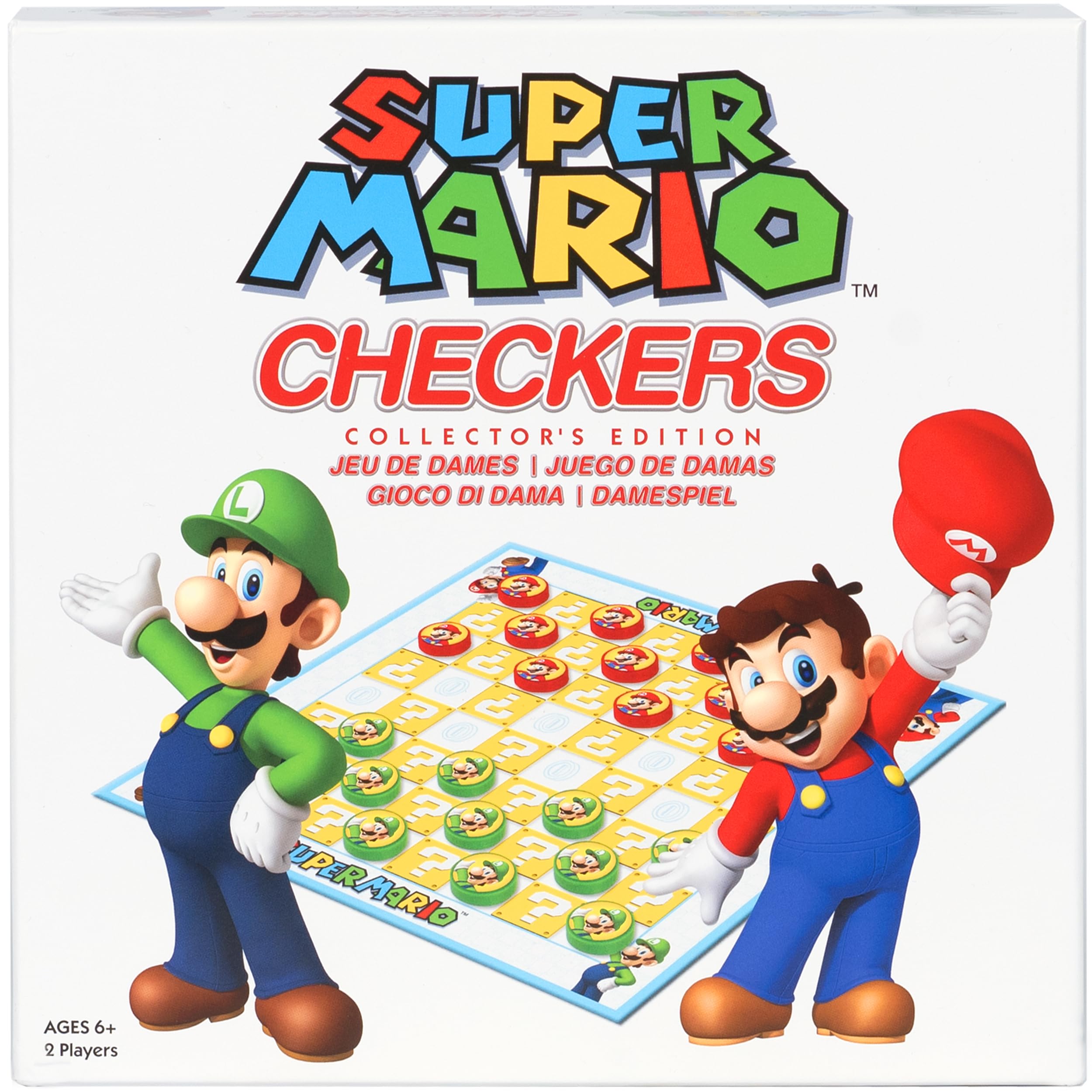 Super Mario Draughts Board Game | Themed Super Mario Toys Gift Classic checkers board game