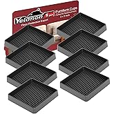 Yelanon Non Slip Furniture Pads for Hardwood Floors -8 Pcs 3” Furniture Coasters Cups, Anti Skid Furniture Grippers Rubber Feet, Floor Protectors for Furniture Bed Couch Stoppers Black