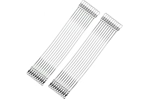 FREGITO Stainless Steel Fishing Leaders, Fishing Leader Line with Swivels and Clips for Saltwater and Freshwater, 31LB Per Piece, 6", 7", 9", 10", 12"