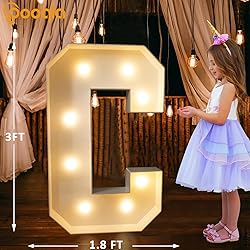 Pooqla 3FT Marquee Light Up Letters, LED Letters