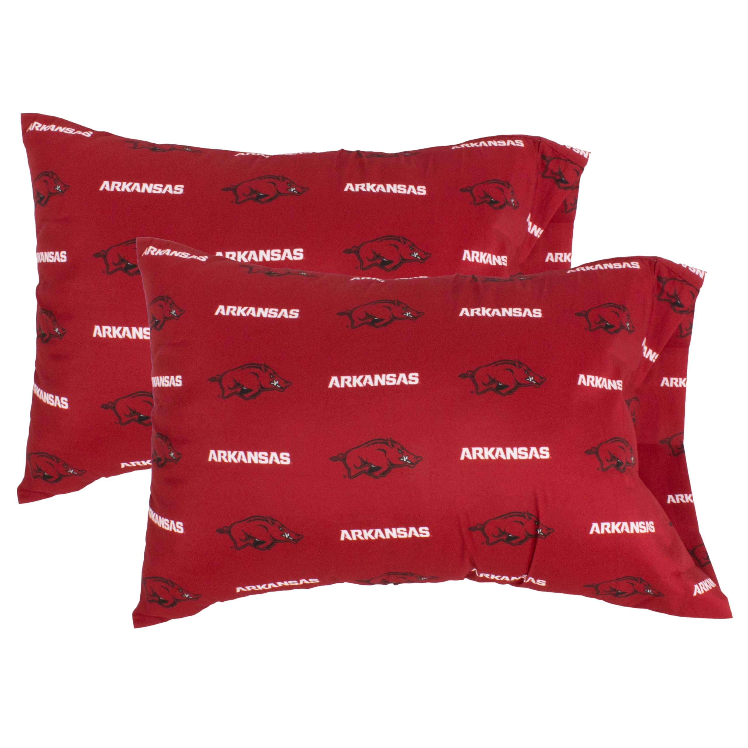College Covers Everything Comfy Arkansas Razorbacks Pillowcase Pair, King, 20" x 40", Includes 2 King Pillowcases Image