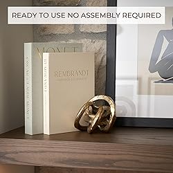 ZICOTO Beautiful Decorative Books - Set of 2 Linen