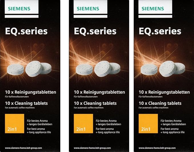 SIEMENS TZ80001N 30 Stück Reinigungstabletten für alle Kaffeevollautomaten der EQ. Series