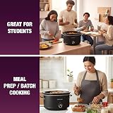 Andrew James 8L Slow Cooker Roast-to-Rest Ceramic Bowl Glass Lid 3 Heat Settings view 8