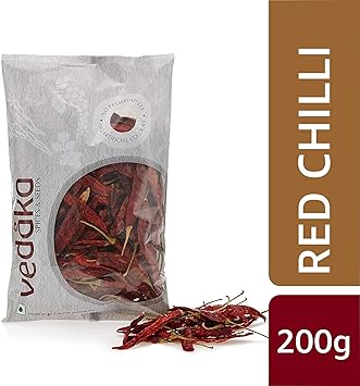 Amazon Brand-Vedaka Red Chilli (Lal Mirch), 200g