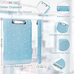 Glitter Clipboard with Storage,Storage Clipboard