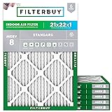 Filterbuy 21x22x1 Air Filter MERV 8 Dust Defense