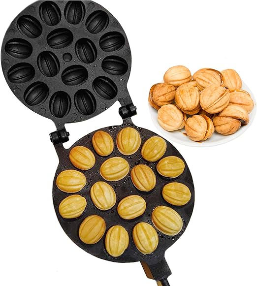 Walnut Cookie Mold (Oreshek) Maker 16 nut NonStick Cookies Pastry