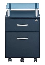 Techni Mobili Rolling File Cabinet with Glass