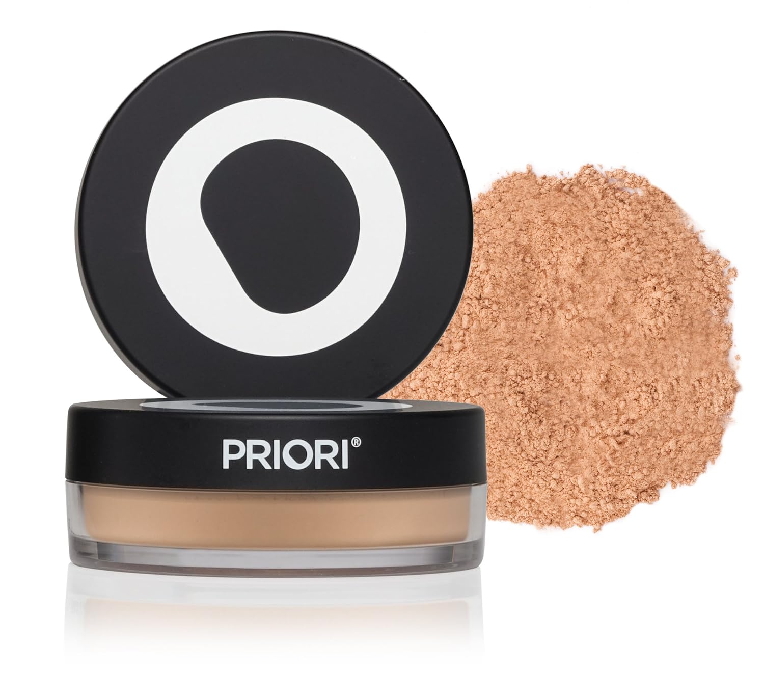 Priori All-Natural Mineral Powder Foundation SPF 25 - Antioxidant Enriched, Broad Spectrum Sunscreen, Flawless Coverage Mineral Makeup - Shade 4 Warm Beige