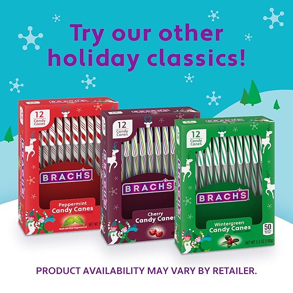 BRACH’S MINI PEPPERMINT CANDY CANES, CHRISTMAS CANDY, STOCKING STUFFERS, HOLIDAY CLASSIC, 260CT, 40 OZ TUB