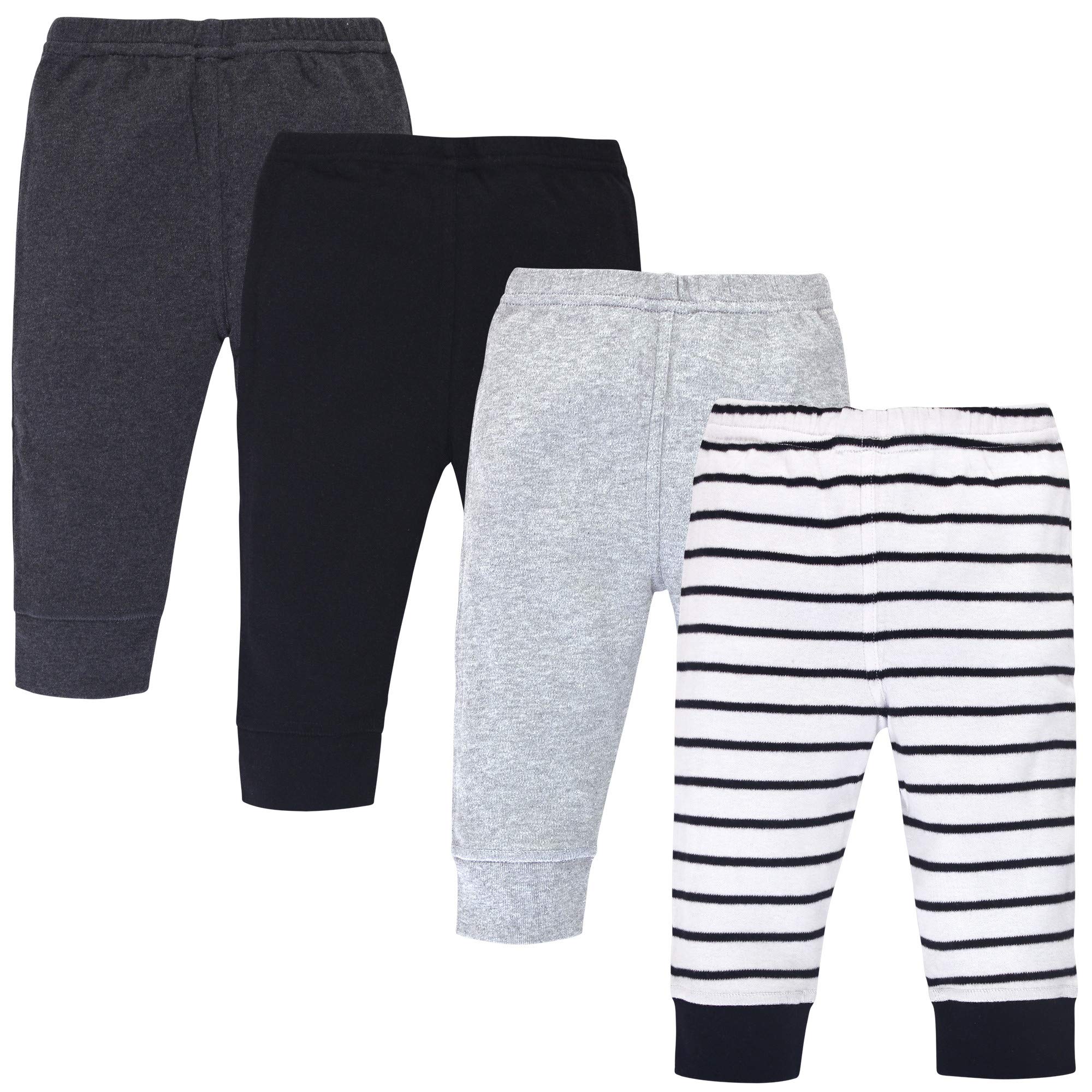 Photo 1 of Touched by Nature Unisex Baby Organic Cotton Pants, Gray Black Stripe, 2 Toddler