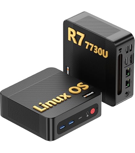 BOSGAME P4 Ryzen Mini PC Dual LAN, Ryzen 7 5700U 16GB DDR4 512GB