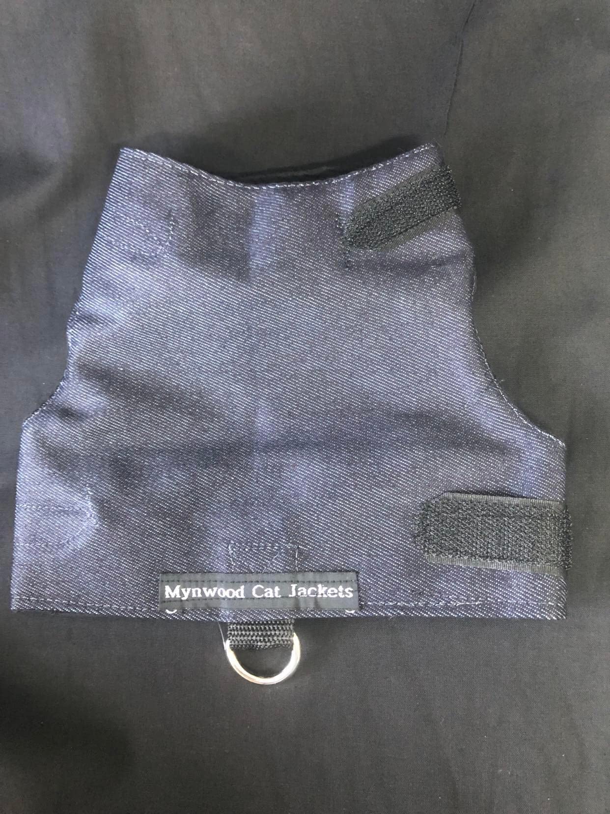 Mynwood Cat Jacket/Harness Dark Blue Denim Adult Cat