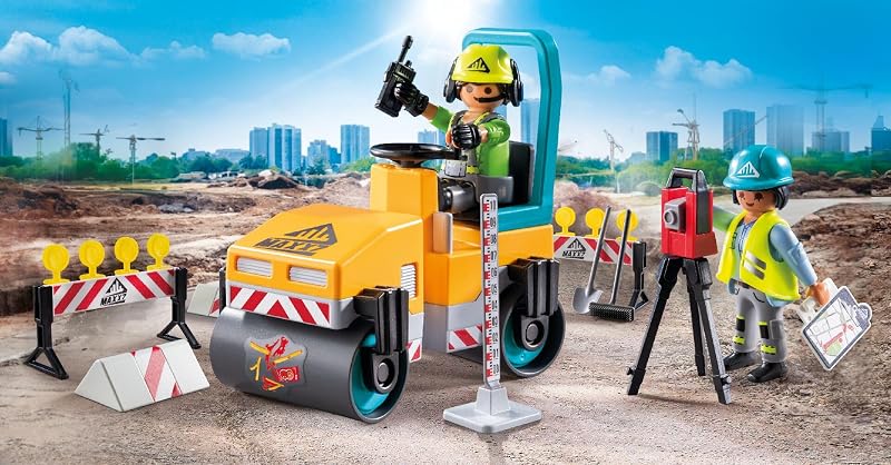 | Action Heroes | Chantier Routier | Jouet pour Enfants | Set de Construction | Jouet pour Enfants à partir de 4 Ans | 71751