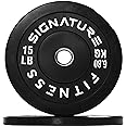 Fitvids Olympic Bumper Plates, 2" Weight Plates for Strength Training & Weightlifting, Pairs, Sets or Sets with 7FT Barbell, Multiple Options