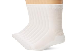 Medipeds Men's 8 Pack Diabetic Extra Wide Crew Socks