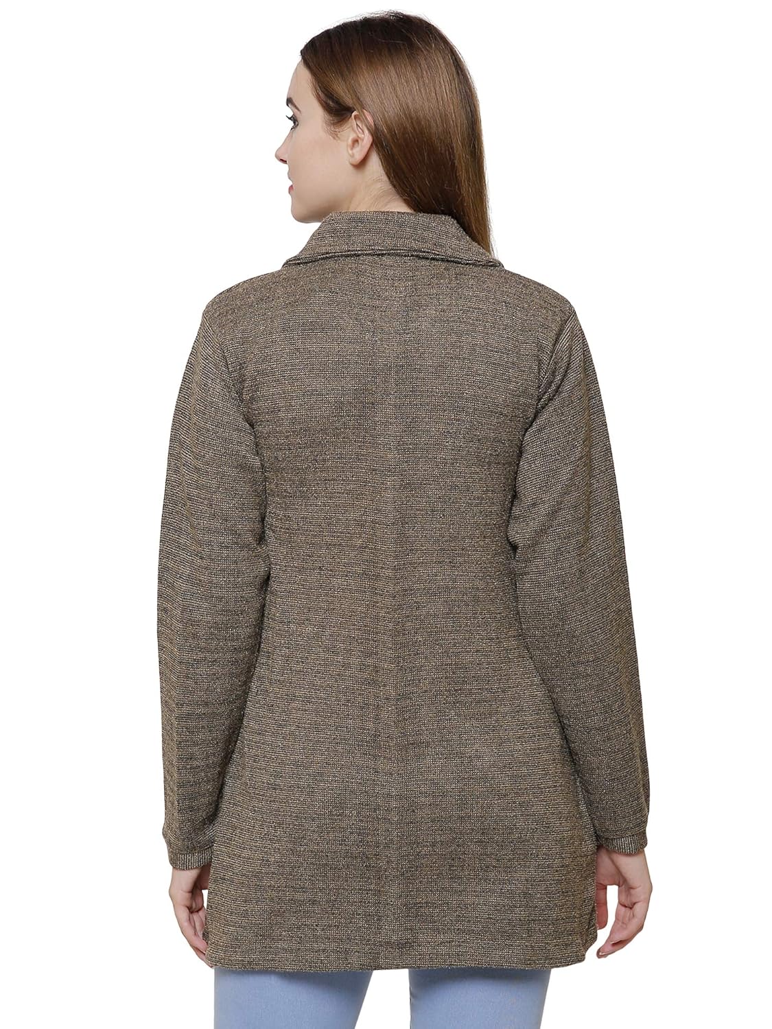 matelco woollen buttoned with pockets coat for women