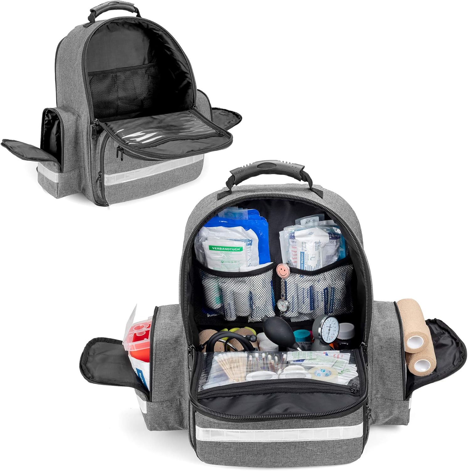 Trunab First Aid Bag Trauma Backpack Empty, Medical Emergency Kits Storage Jump Bag Pack for EMT EMS, Police, Firefighters - Image 4