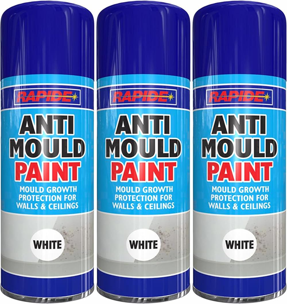 Q&H 400ML White Matt Anti Mould Paint Spray Wall Ceiling Fungus Algae Killer